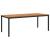 Set mese grădină  7 piese Bej din ratan poliester și acacia, Scaune grădină  stivuibile cu perne - Set 2 Bej din ratan poliester, Masă grădină  180x90x75 cm din lemn acacia și metal GartenMobel Dekor