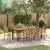 Set de dining pentru grădină  9 piese Gri Rattan Acacia, Scaune de grădină stivuibile  cu perne 2 buc Gri Rattan, Masă de grădină  200x90x75 cm Lemn Solid de Acacia și Metal GartenMobel Dekor