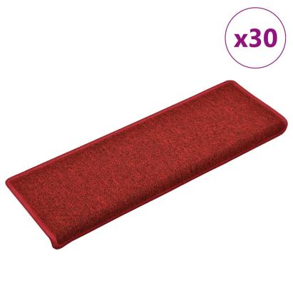 Covorașe scară 30 buc 65x21x4 cm roșu GartenMobel Dekor