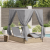 Lounger dublu Set de 2 Bej și gri deschis Poliratan GartenMobel Dekor