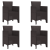 Set mese 5 piese maro Poly Rattan GartenMobel Dekor