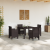 Set dining grădină cu perne maro poli ratan GartenMobel Dekor