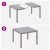 Set de dining pentru grădină de 5 piese cu perne gri deschis din ratan poly GartenMobel Dekor