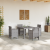 Set de dining pentru grădină de 5 piese cu perne gri deschis din ratan poly GartenMobel Dekor