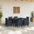Set de Masă pentru Grădină 7 Piese Anthracite Poliratan GartenMobel Dekor