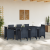 Set mese grădină 9 piese cu perne Anthracite Poly Rattan GartenMobel Dekor