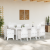 Set de dining pentru grădină cu 9 piese și perne Alb Poliratan GartenMobel Dekor