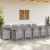Set de dining pentru grădină  cu 13 piese cu perne gri deschis poliratan, Masă de grădină  gri deschis 150x100x73 cm poliratan, Scaune de grădină  cu perne 4 buc. gri deschis poliratan GartenMobel Dekor