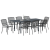 Set de Mobilier pentru Hol  9 Piese Oțel Antracit, Masă de Grădină Extensibilă  Antracit (140-210)x90x73 cm Oțel GartenMobel Dekor