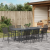 Set de Mobilier pentru Hol  9 Piese Oțel Antracit, Masă de Grădină Extensibilă  Antracit (140-210)x90x73 cm Oțel GartenMobel Dekor