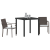 Set de dining exterior de 3 piese cu perne - Ratan maro GartenMobel Dekor