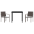 Set de dining exterior de 3 piese cu perne - Ratan maro GartenMobel Dekor