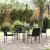 Set de dining pentru grădină din 5 piese cu perne Negre din Poliratan GartenMobel Dekor