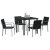Set de dining pentru grădină din 5 piese cu perne Negre din Poliratan GartenMobel Dekor