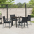 Set de mese de grădină 5 piese cu perne Negru Rattan Poli GartenMobel Dekor