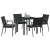 Set de mese de grădină 5 piese cu perne Negru Rattan Poli GartenMobel Dekor