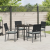 Set de dining pentru grădină 5 piese cu perne Negru Rattan Poli GartenMobel Dekor