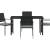 Set de dining pentru grădină cu 5 piese și perne Negru Poliratan GartenMobel Dekor