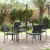 Set de dining pentru grădină cu 5 piese și perne Negru Poliratan GartenMobel Dekor