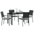 Set de dining pentru grădină cu 5 piese și perne Negru Poliratan GartenMobel Dekor