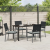 Set de dining pentru grădină cu 5 piese și perne Negru Poliratan GartenMobel Dekor