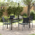 Set de masă de grădină cu 5 piese cu perne Ratan poliester negru GartenMobel Dekor