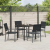 Set de dining pentru grădină 5 piese Negru Poliratan GartenMobel Dekor