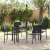 Set de dining pentru grădină 5 piese Negru Poliratan GartenMobel Dekor