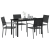 Set de dining pentru grădină 5 piese Negru Poliratan GartenMobel Dekor