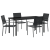 Set de dining pentru grădină 5 piese Negru Poliratan GartenMobel Dekor