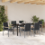 Set de dining pentru grădină 7 piese Negru Textilenă și Oțel GartenMobel Dekor