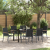 Set de dining pentru grădină 7 piese Negru Textilenă și Oțel GartenMobel Dekor
