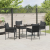 Set de Dining de Grădină de 5 Piese cu Pernă Negru Rattan Poly GartenMobel Dekor