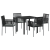 Set de Dining pentru Grădină cu 5 Piese cu Perne Negru Poliratan GartenMobel Dekor