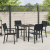 Set de dining pentru grădină 5 piese Negru HDPE GartenMobel Dekor