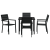 Set de dining pentru grădină 5 piese Negru HDPE GartenMobel Dekor