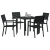 Set de dining pentru grădină 5 piese Negru HDPE GartenMobel Dekor