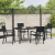 Set mese grădină 5 Piese Negru HDPE GartenMobel Dekor