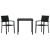 Set de dining în grădină 3 piese Negru Poly Rattan GartenMobel Dekor