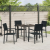 Set de dining de grădină 5 piese Negru Poly Ratan GartenMobel Dekor