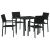 Set de dining de grădină 5 piese Negru Poly Ratan GartenMobel Dekor