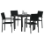Set de dining de grădină 5 piese Negru Poly Ratan GartenMobel Dekor
