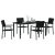 Set de dining de grădină 4 piese Negru Ratan Polimer GartenMobel Dekor