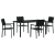 Set de dining de grădină 4 piese Negru Ratan Polimer GartenMobel Dekor