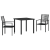 Set de dining pentru grădină 3 piese Negru Ratan PVC GartenMobel Dekor