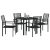 Set de dining de grădină 5 piese Negru Rattan PVC GartenMobel Dekor