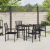 Set de dining de grădină 5 piese Negru Rattan PVC GartenMobel Dekor