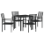 Set de dining de grădină 5 piese Negru Rattan PVC GartenMobel Dekor