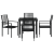 Set de dining de grădină 5 piese Negru Rattan PVC GartenMobel Dekor