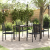 Set de 5 Piese de Dining pentru Grădină Negru Rattan PVC GartenMobel Dekor